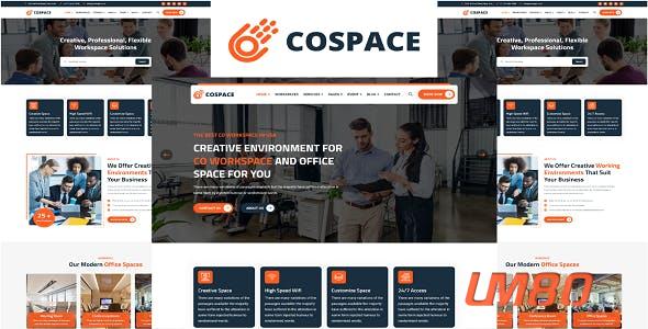 办公室租赁和共享办公空间HTML5模板 - Cospace